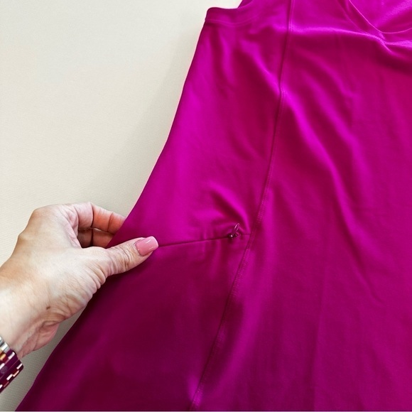 Toad & Co Short Sleeve Magenta Purple Pink Side Pocket Dress. Size XSM - Picture 3 of 11